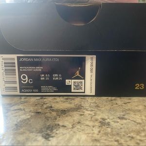 Little girls Jordan shoes.